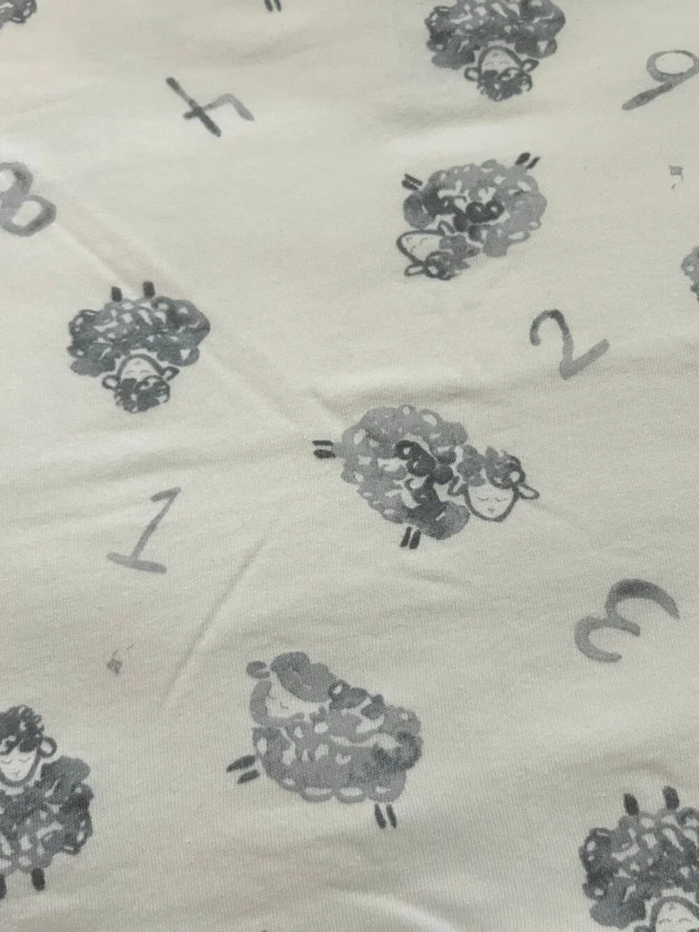 Burt's Bees Baby Swaddle Blanket Counting Sheep Gray - Like New!